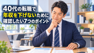 40代の転職で年収を下げないために確認したい7つのポイント