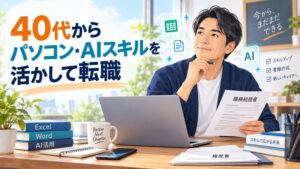 40代からパソコン・AIスキルを活かして転職